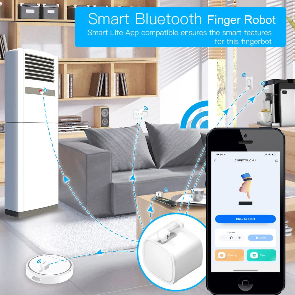 Robot Switch Smart Switch Button Pusher Bluetooth Smart Life App Time Control Work with Alexa Google Home